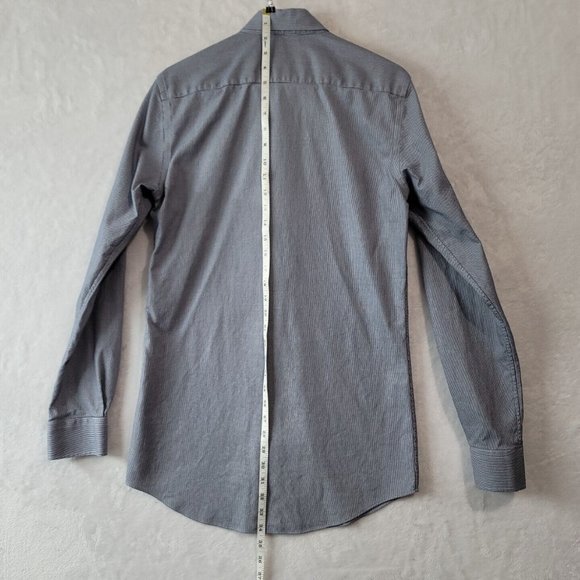 J Hilburn Men's JDesich Button Down Long Sleeve Shirt Navy Check (JADII) Custom - Picture 8 of 16